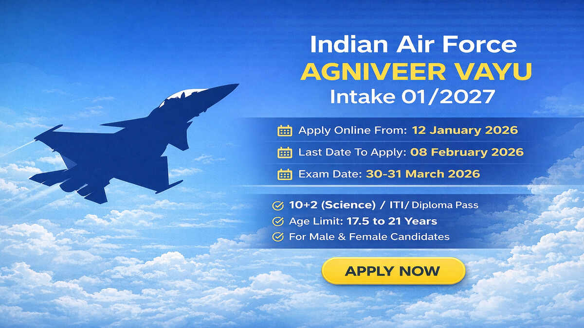 Indian Airforce Agniveer Vayu Intake 01/2027